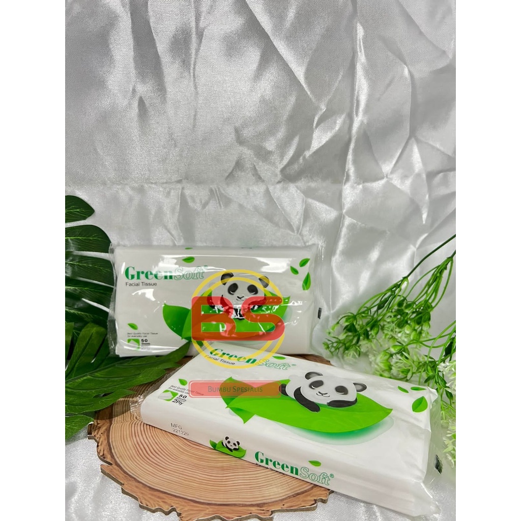 Tissue Green Facial SoftPack 50 Lembar (2ply) Travel Pack