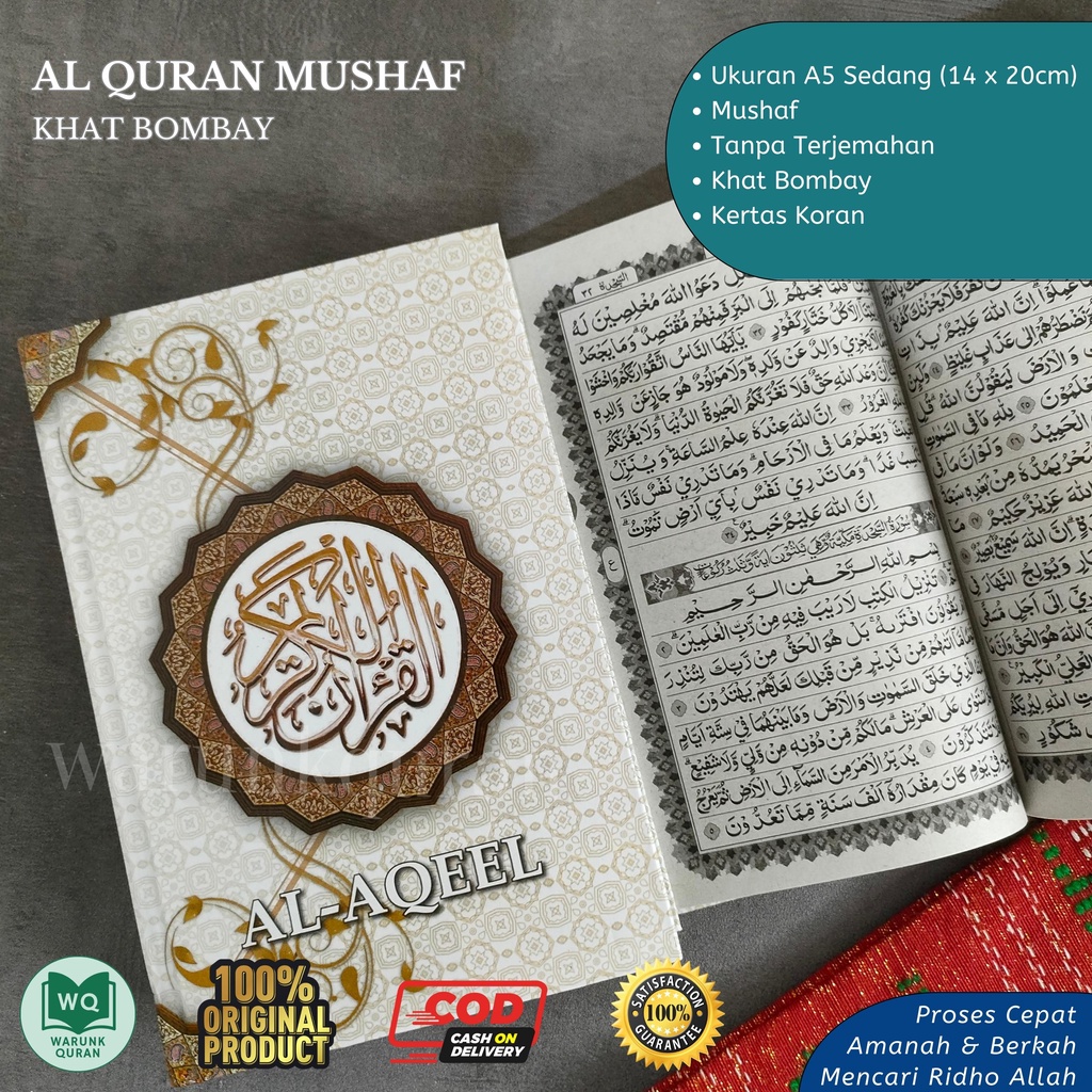 Quran Koran HVS Khot Bombay A5 Sedang