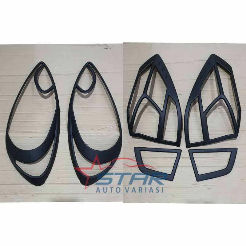 Paket garnish lampu hitam doff mobilio 2015-2017 non RS.