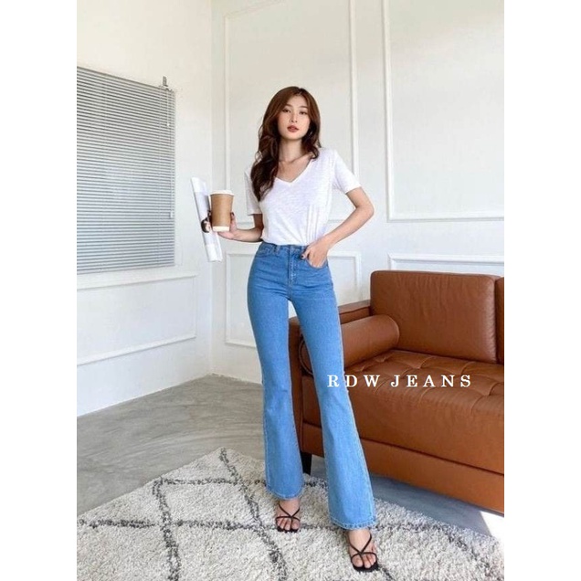 RDW-Jeans Highwaist Cutbray Suga Flare-Streetch Jeans