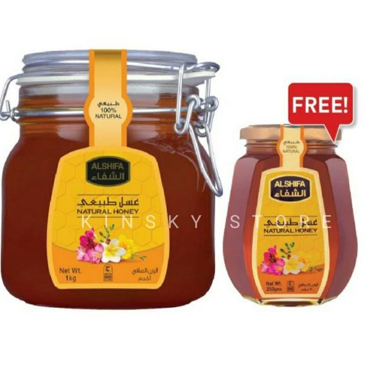 

❂ Al Shifa 1kg Free 250gr/Alshifa 1 kg Free 250 gr Natural Honey ✼