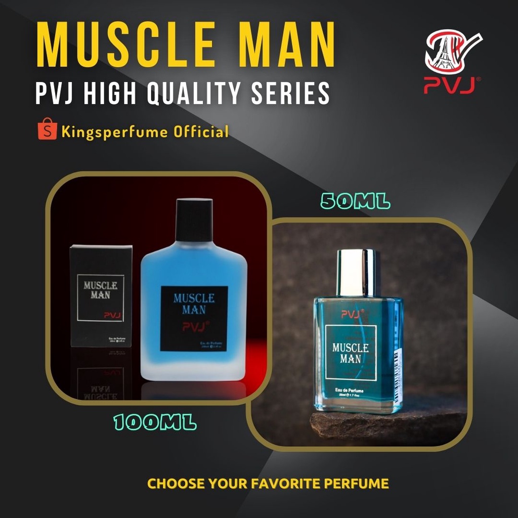 PVJ MUSCLE MAN | PVJ HIGH QUALITY | PARFUM ORIGINAL DAN TAHAN LAMA | 50ML - 100ML | KINGSPERFUME OFF