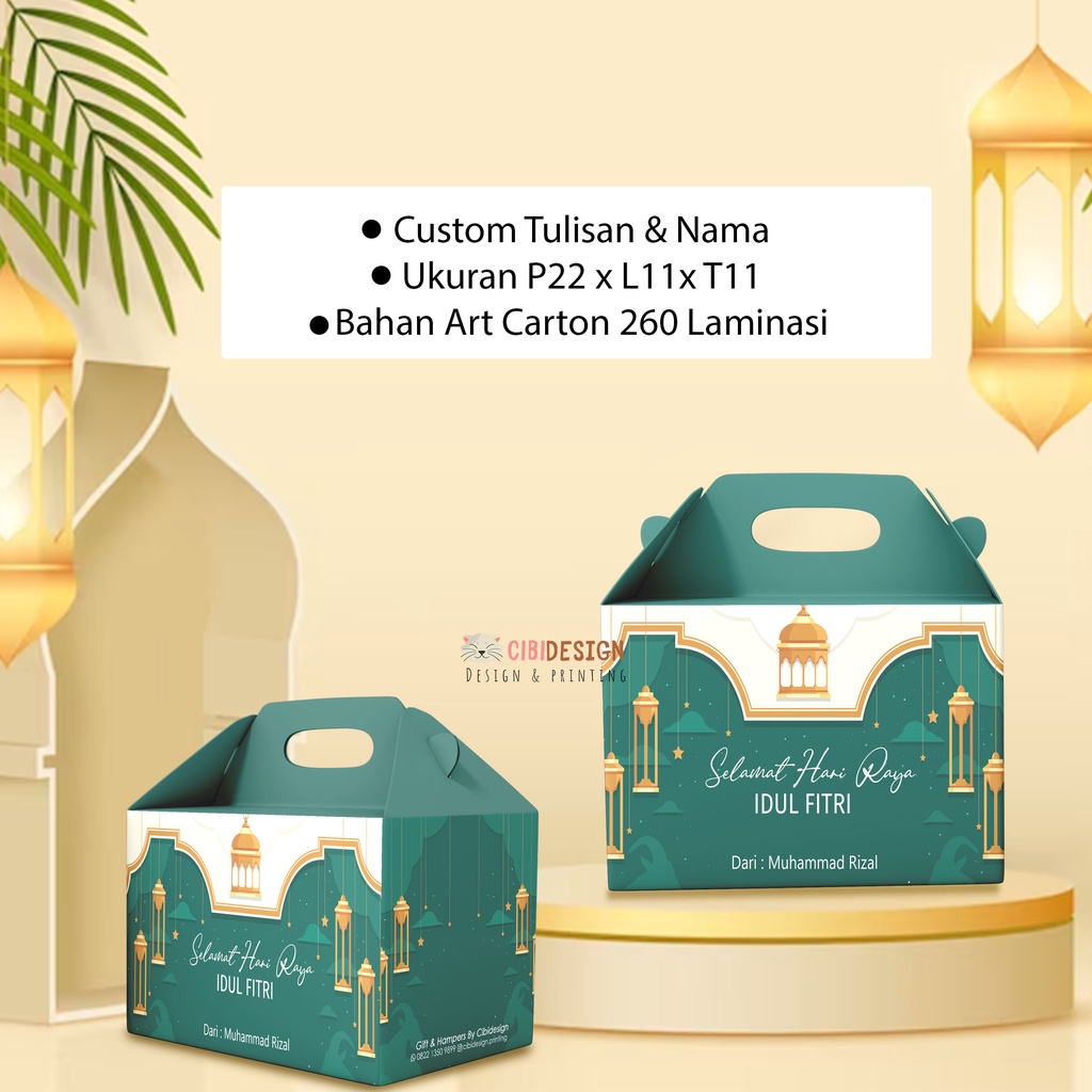 

Gable Box Custom Idul Fitri | Box Hampers Idul Fitri | Gable Box Eid Mubarak | Box Hampers Lebaran | Eid mubarak hampers