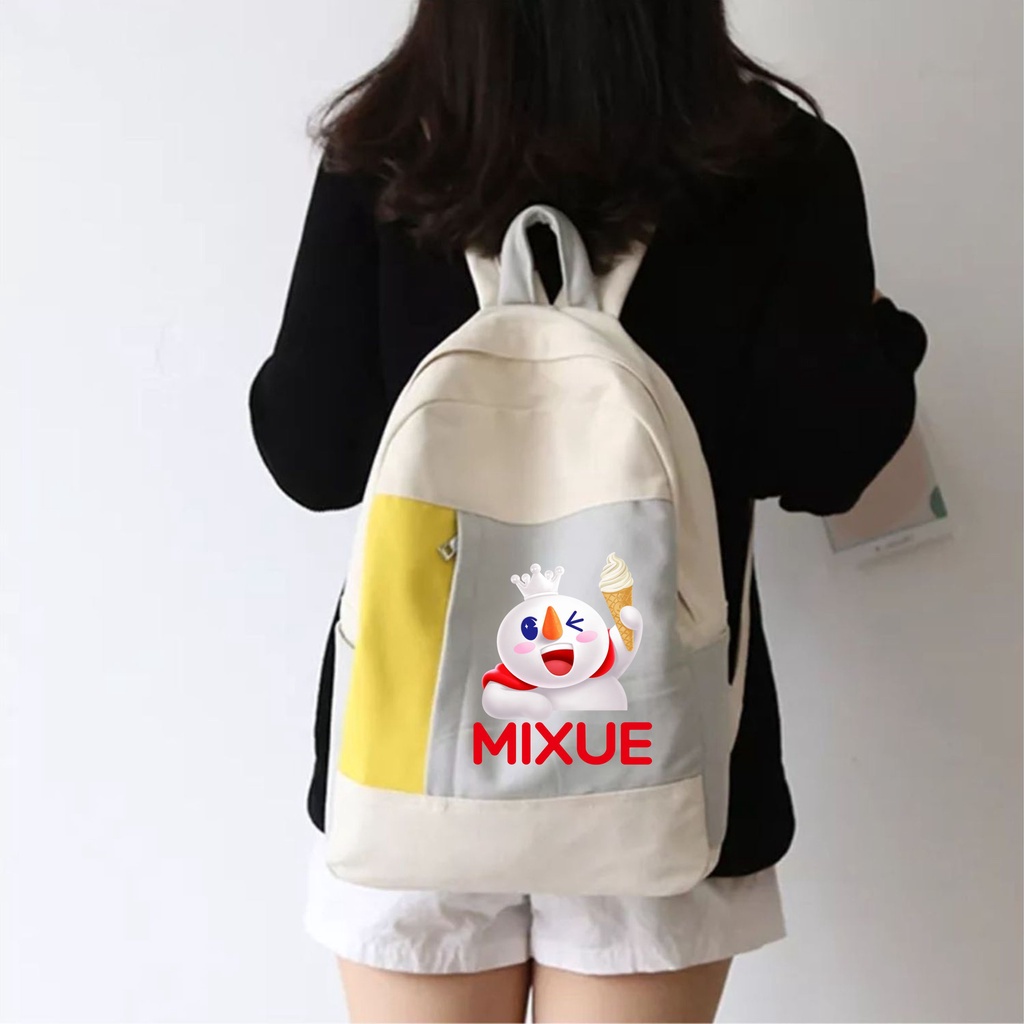 PVJ - Tas Ransel Wanita Korean Style Motif Terbaru Mixue