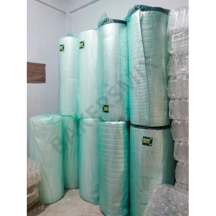 

Plastik Bubble Wrap (50 Meter x 1.25 Meter) Hitam dan Bening / Plastik Gelembung / Bubblewrap