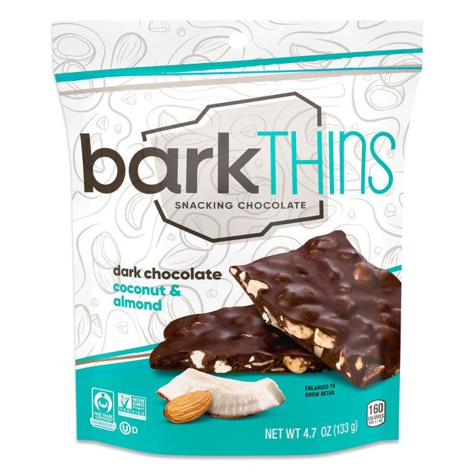 

Bark Thins Dark Chocolate Coconut Almond Snacking 133 gram USA