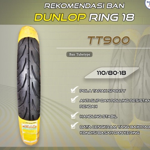 Ban Dunlop Ring 18 uk 275 , 300, (100/90)  (110/80) TT900