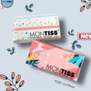 TISSUE TISU MONTISS 150 SHEETS 2PLY FACIAL TISSU SOFTPACK