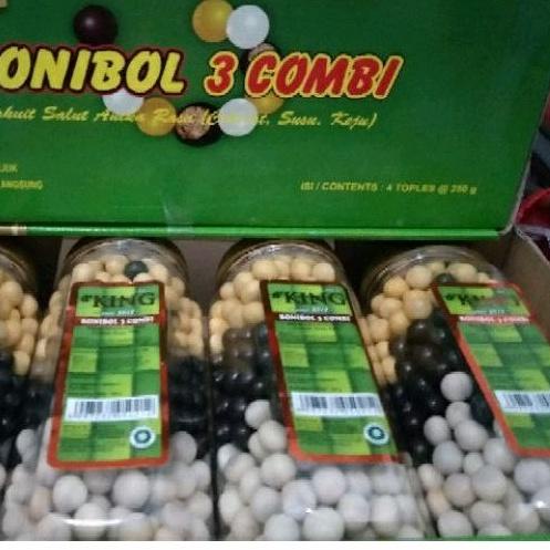 

♙ Bonibol coklat susu keju/bonibol combi per dus isi 4 toples ☈