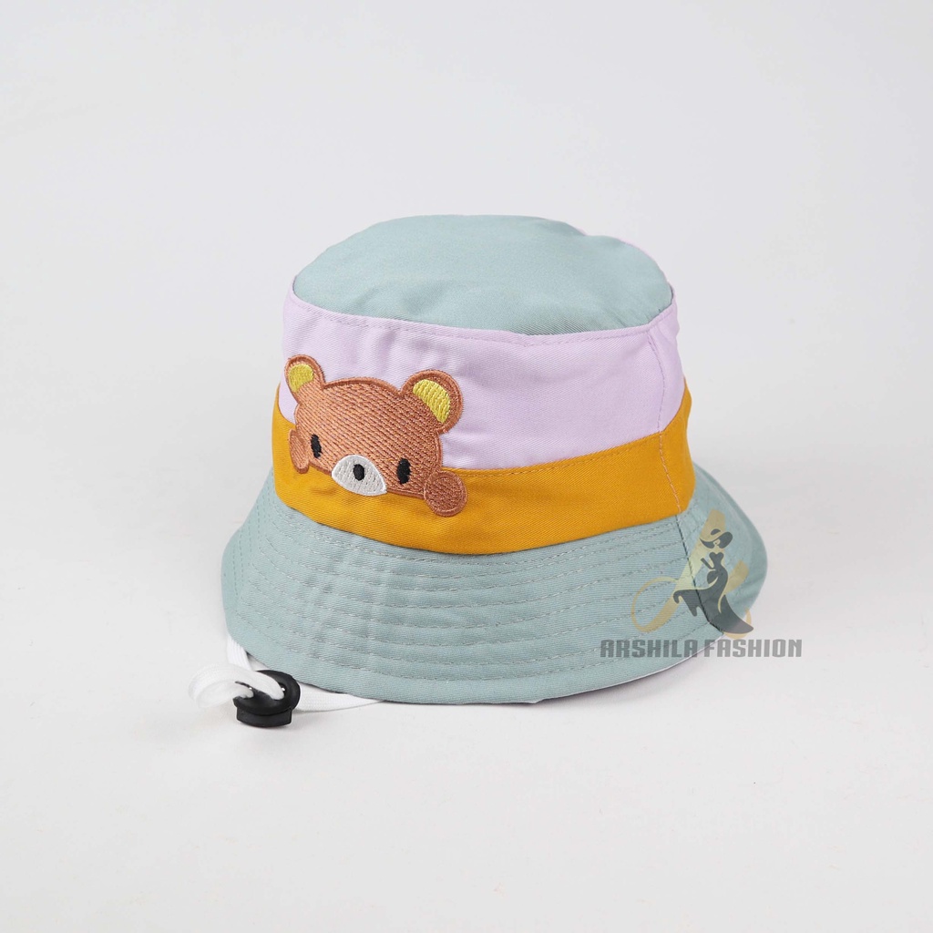 Topi Bucket Anak Laki Laki Perempuan Kombinasi 3 Warna