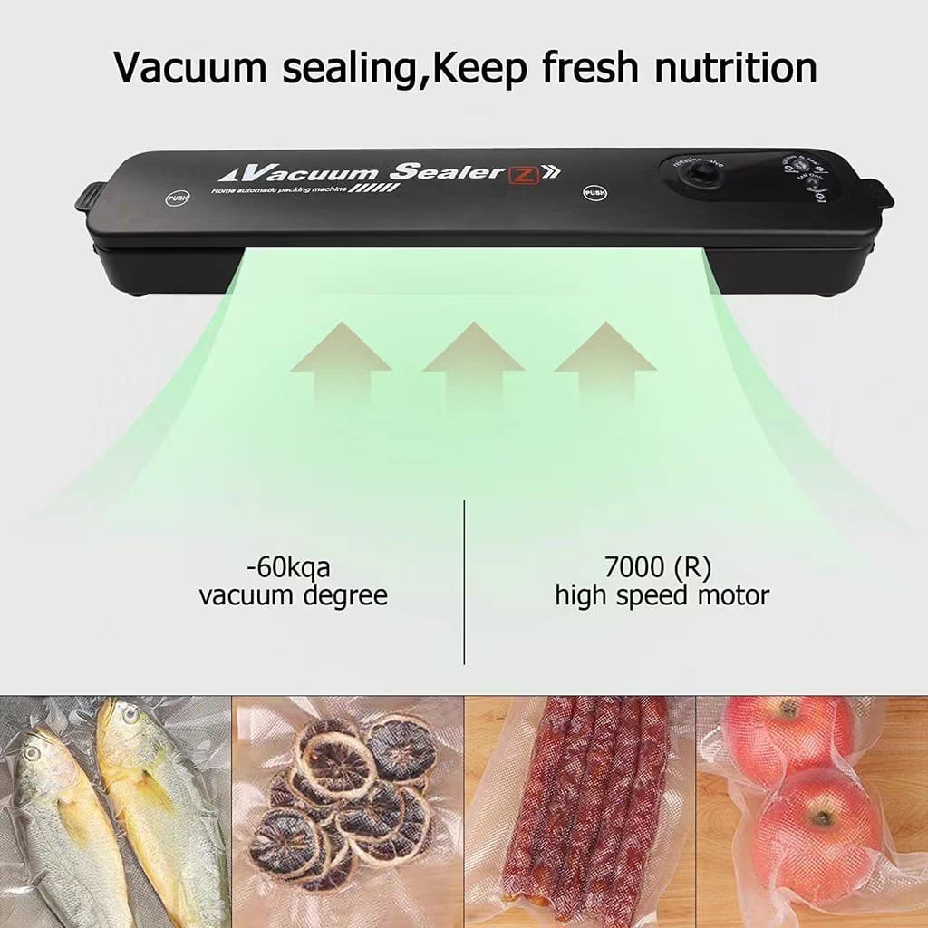 INDO KADO - FREE 10PCS PLASTIK - Mesin Vacuum Sealer Makanan Alat Vakum Dan Penyegel Pengemas Otomatis-4