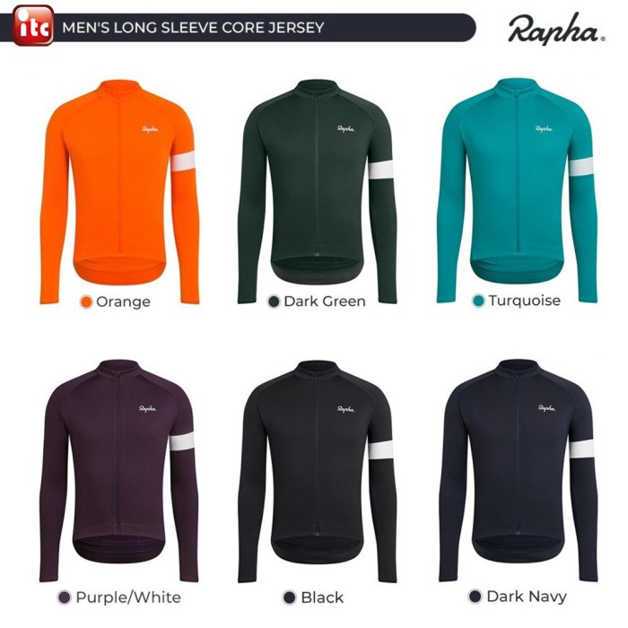 Terlaris Set Jersey Rapha Original Men Long Sleeve Core Jersey