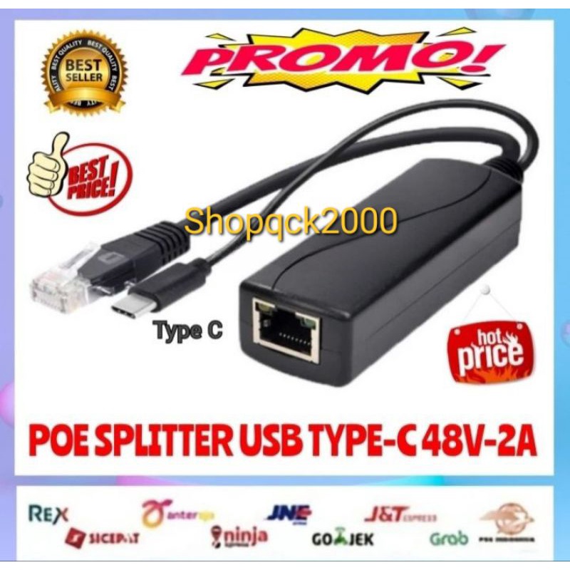 Poe Spliter Injector 48 V- 2 A USB Type C / Spliter