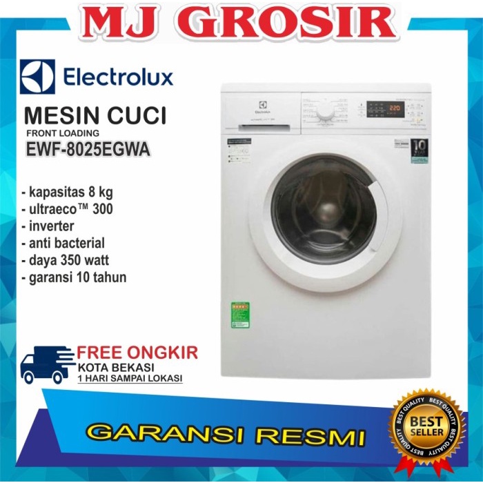 MESIN CUCI FRONT LOADING ELECTROLUX EWF 9025 9025DQWA 9 KG 1 TABUNG