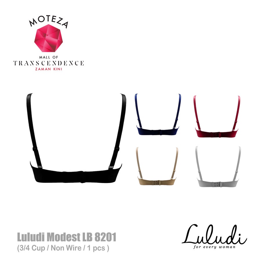 Luludi Bra Modest - LBF 8201 - 3/4 cup - Non Wire (Tanpa Kawat) Warna