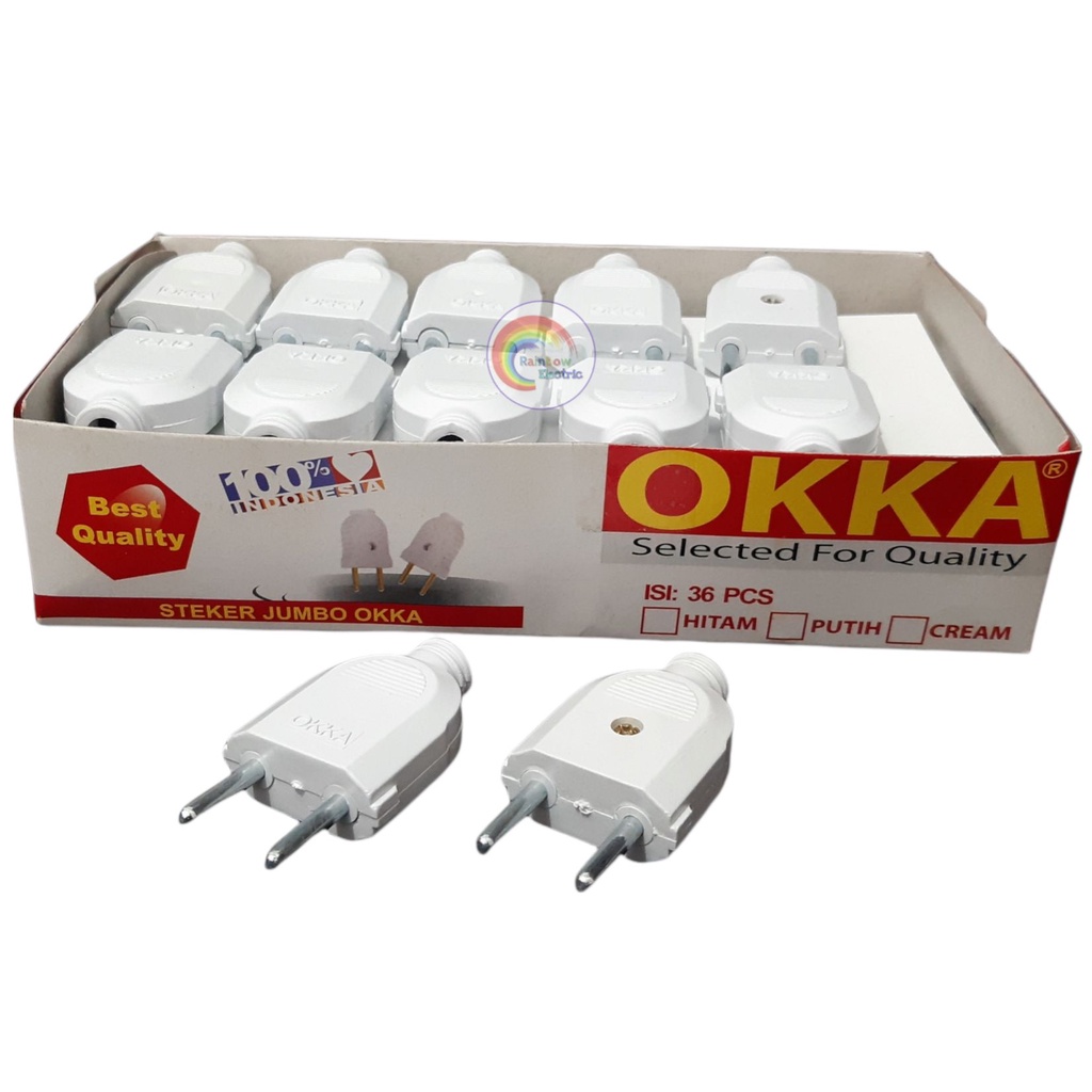 Paket 30 Pcs OKKA Steker Gepeng / Steker Mini