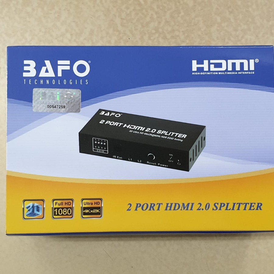 BAFO 2 PORT HDMI SPLITTER