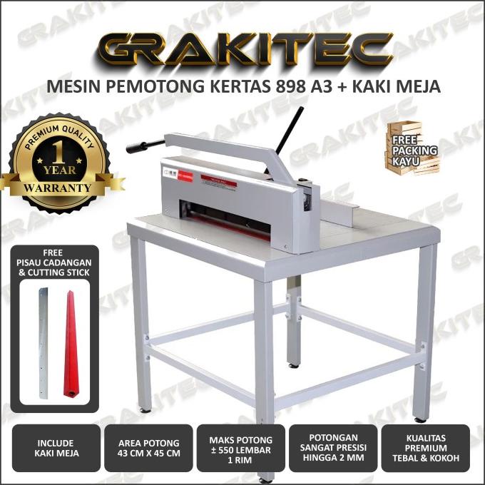 

Mesin Pemotong Kertas 898 A3 ( Upgrade Dari Seri 888 ) + Kaki Meja