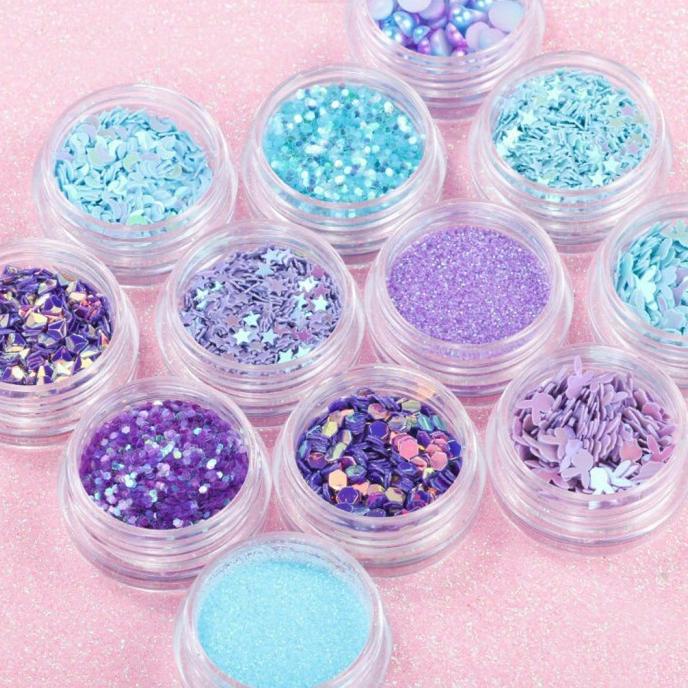 Glmu Glitter Makeup Wajah Kuku Blink Blink Star Cosplay Make Up Art