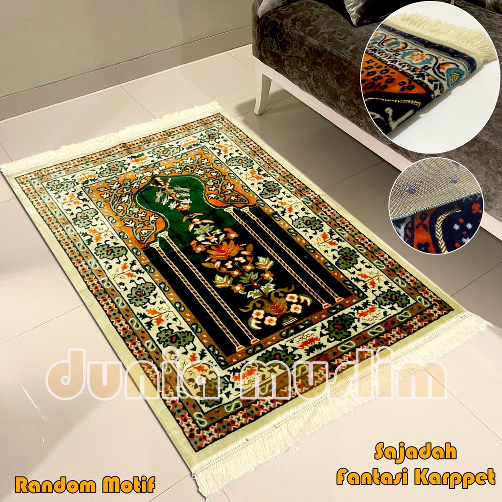Sajadah Turki Terbaru Bahan Tebal Motif Fantasi Karpet Ukuran Dewasa - Dunia Muslim