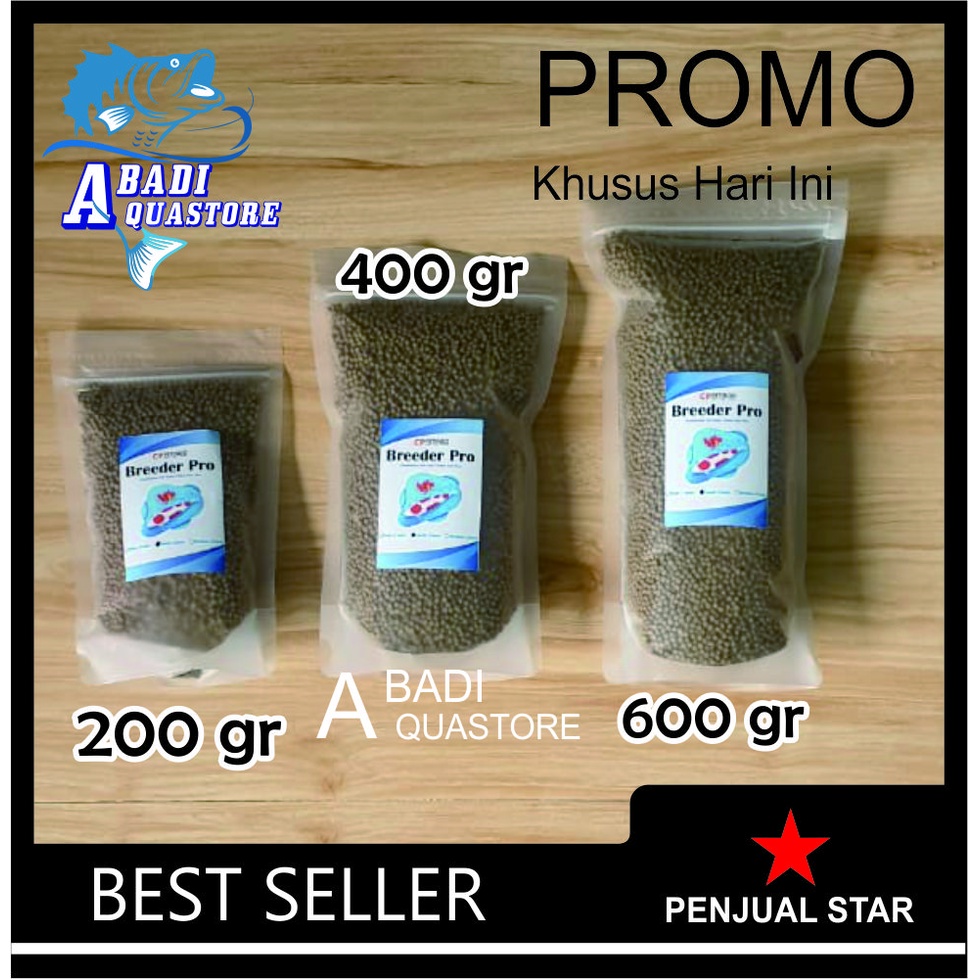 Pakan KOI BREEDER PRO (200 gr) - Pakan Ikan - Makankan Ikan Koi - Pelet Ikan Koi - Pakan Ikan Hias K