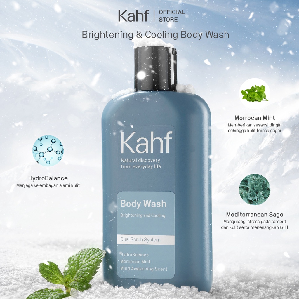 Kahf Brightening and Cooling Body Wash 200 ml - Sabun Mandi Pria