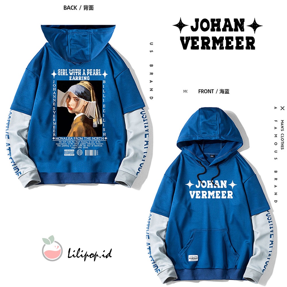 Lilipop.id Sweater Pria Wanita  John Vermeer Hoodie Jumper Outwear