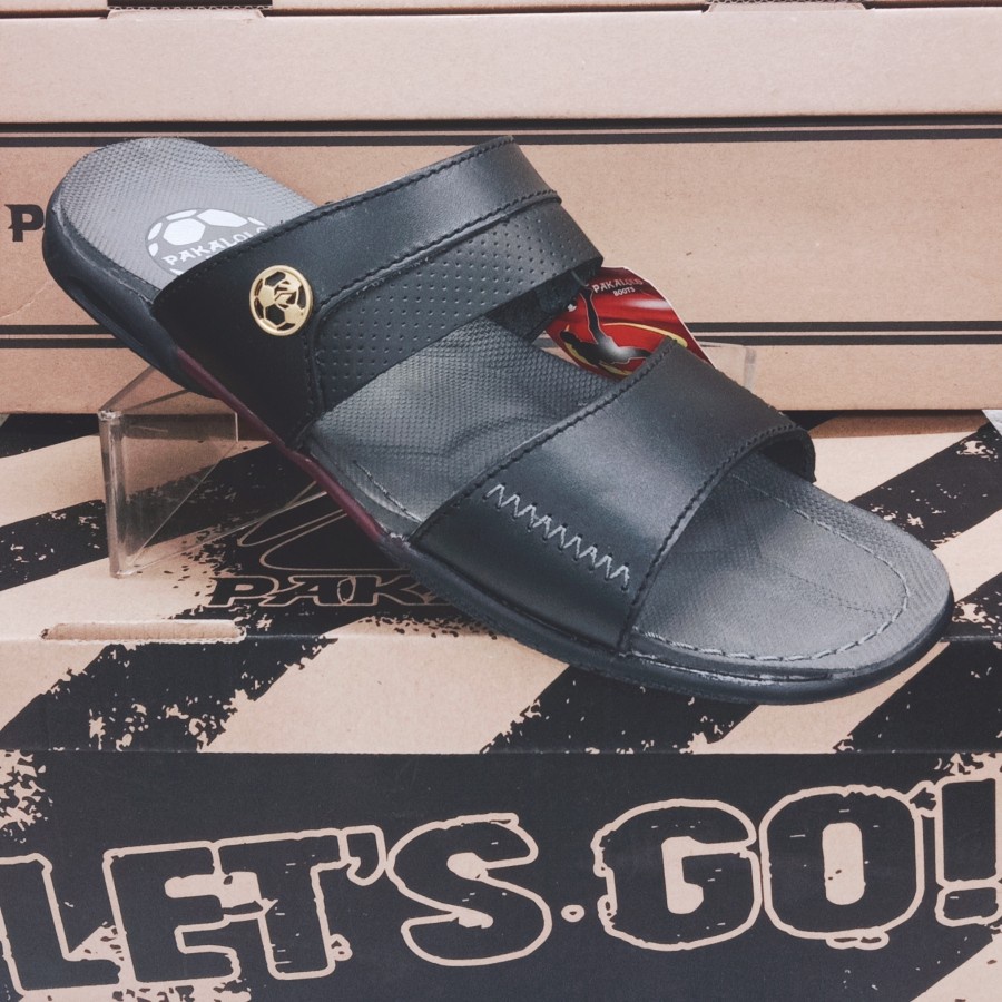 Sandal Kulit Pakalolo 0933 Hitam.Original Pakalolo Promo Termurah