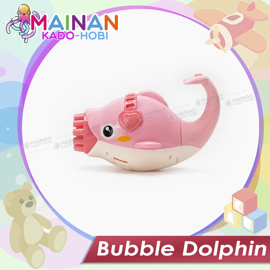 HADIAH MAINAN MANDI ANAK PEREMPUAN TEMBAKAN DOLPHIN BUBBLE MACHINE