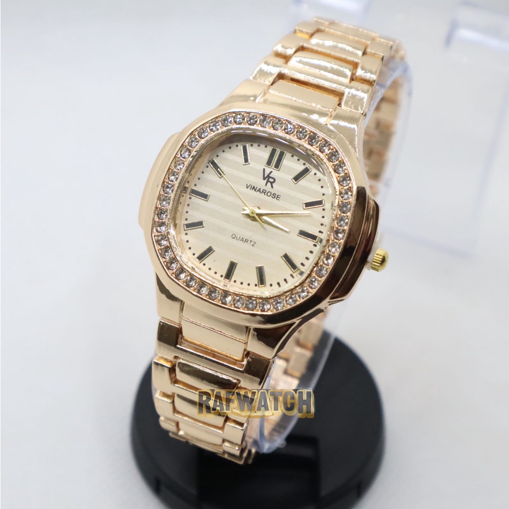 Jam Tangan Wanita Rantai Fashion Mewah RTA1 Stainless Permata Import