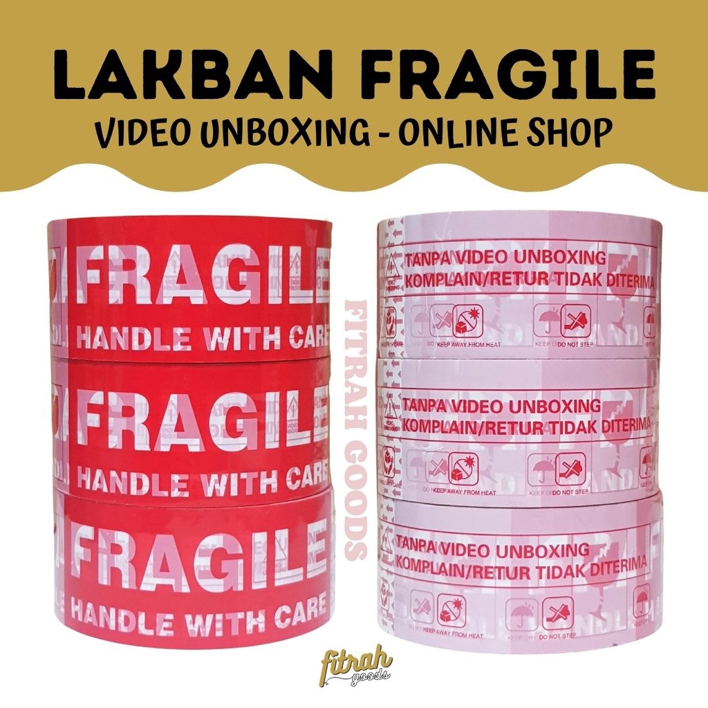 Lakban Fragile (Video Unboxing) Untuk Online Shop | Fitrah.goods