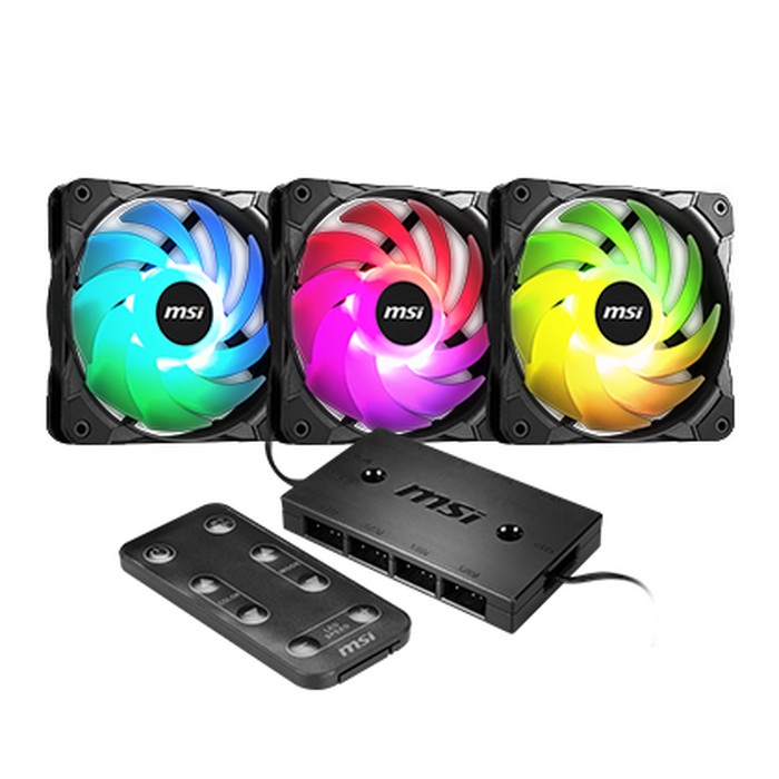 MSI Rainbow Fan 3 Pack Kit 120mm - 3 A-RGB fan