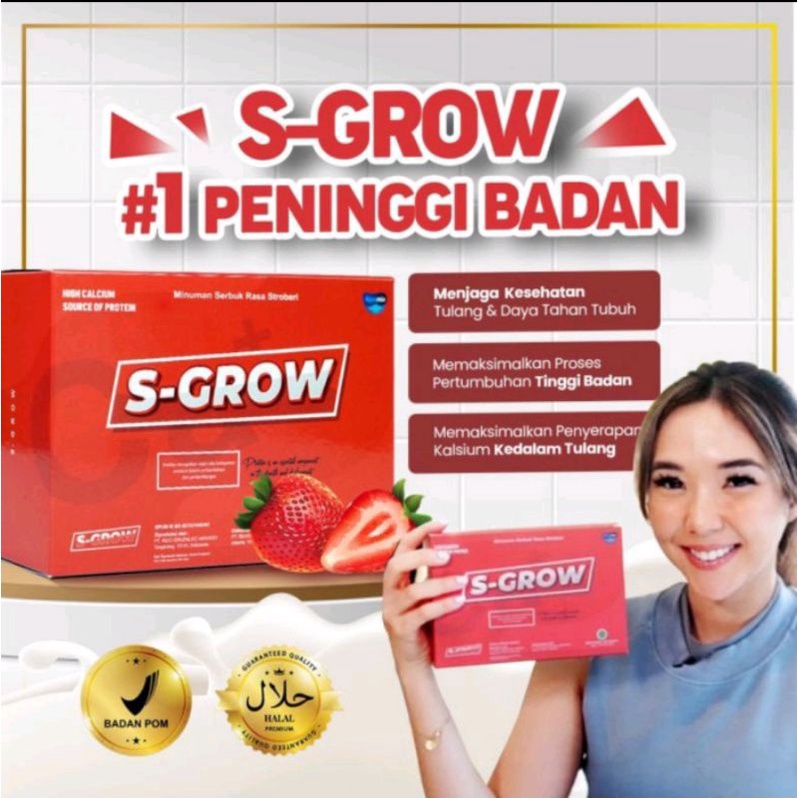 Asli 1 Box Isi 10 Sachet Asli Original S GROW SUPER GROW SUPLEMEN PENINGGI BADAN Super Grow Up Penin