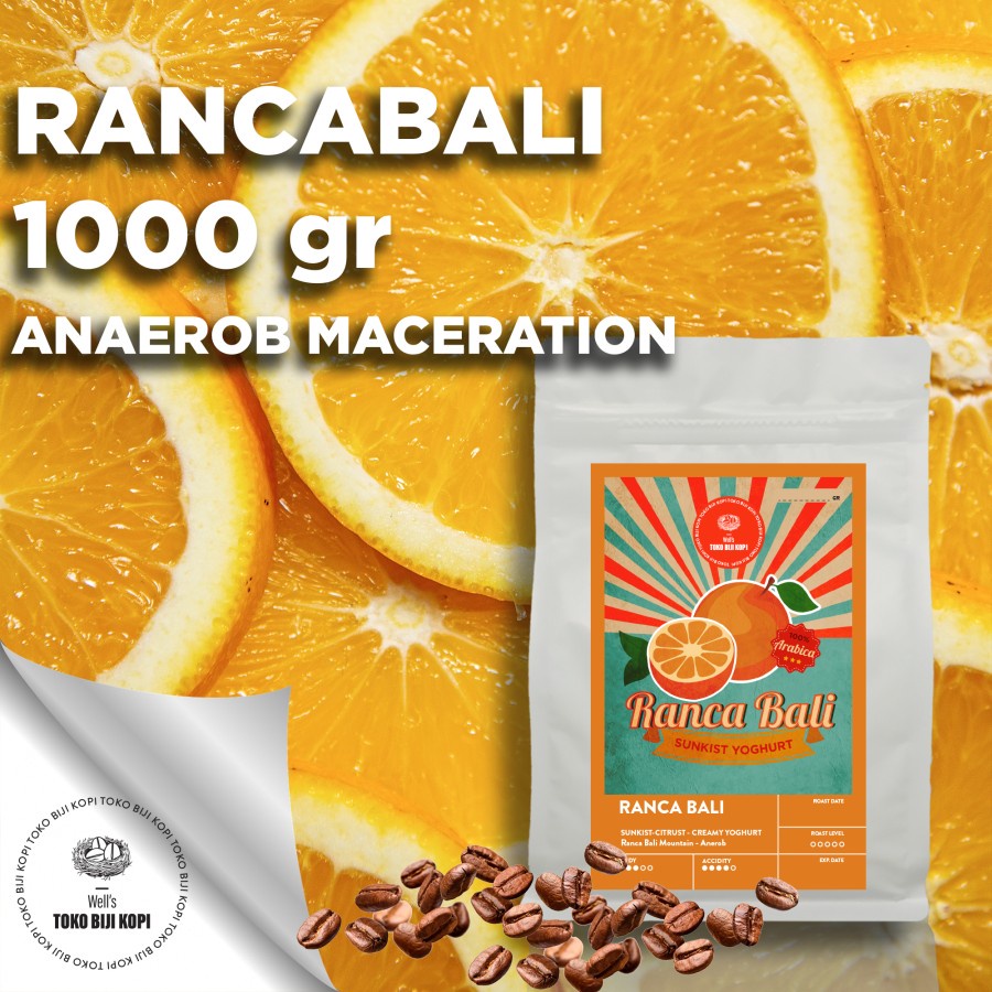 

BIJI KOPI / ROASTED BEAN RANCA BALI SUNKIST YOGURT - 1 KG - BIJI