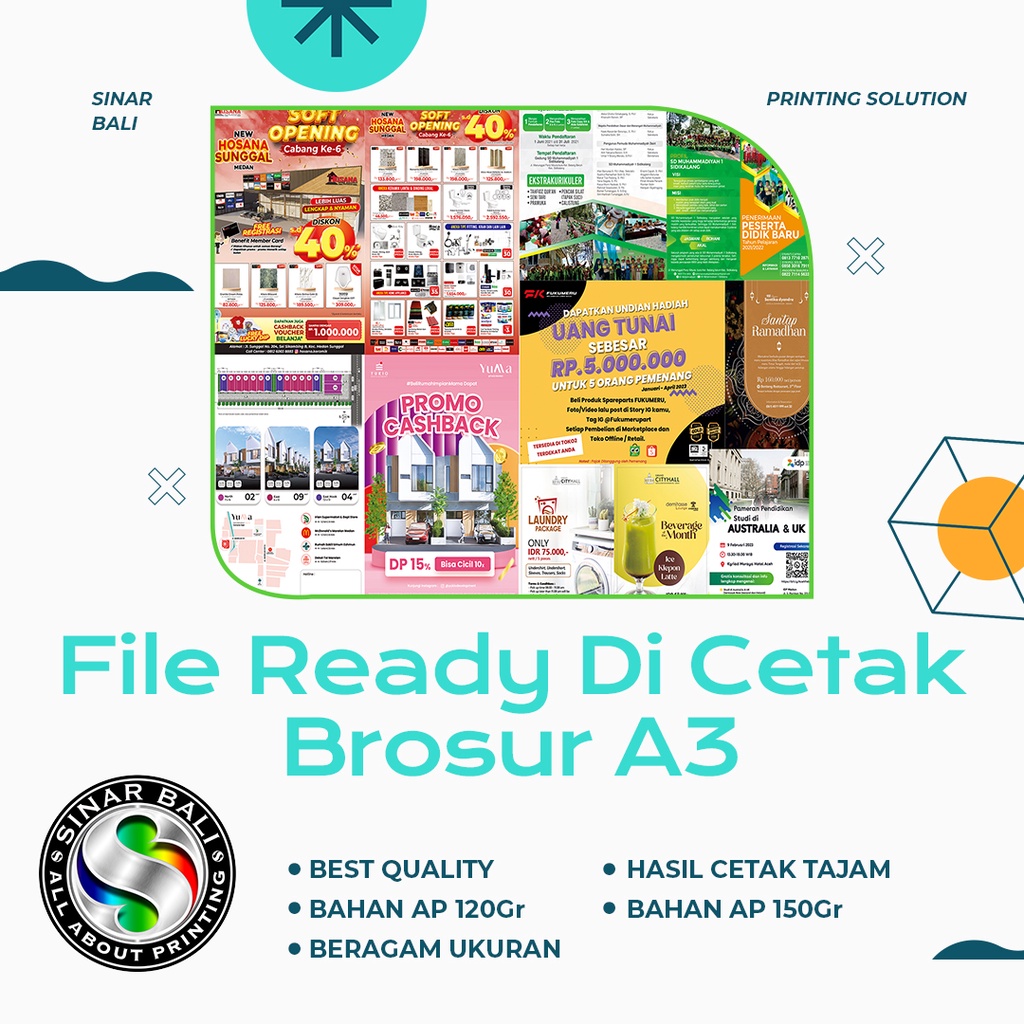 

(A3) Cetak Brosur/ Pamflet / Flyer Murah Fullcolour / Brosur Murah