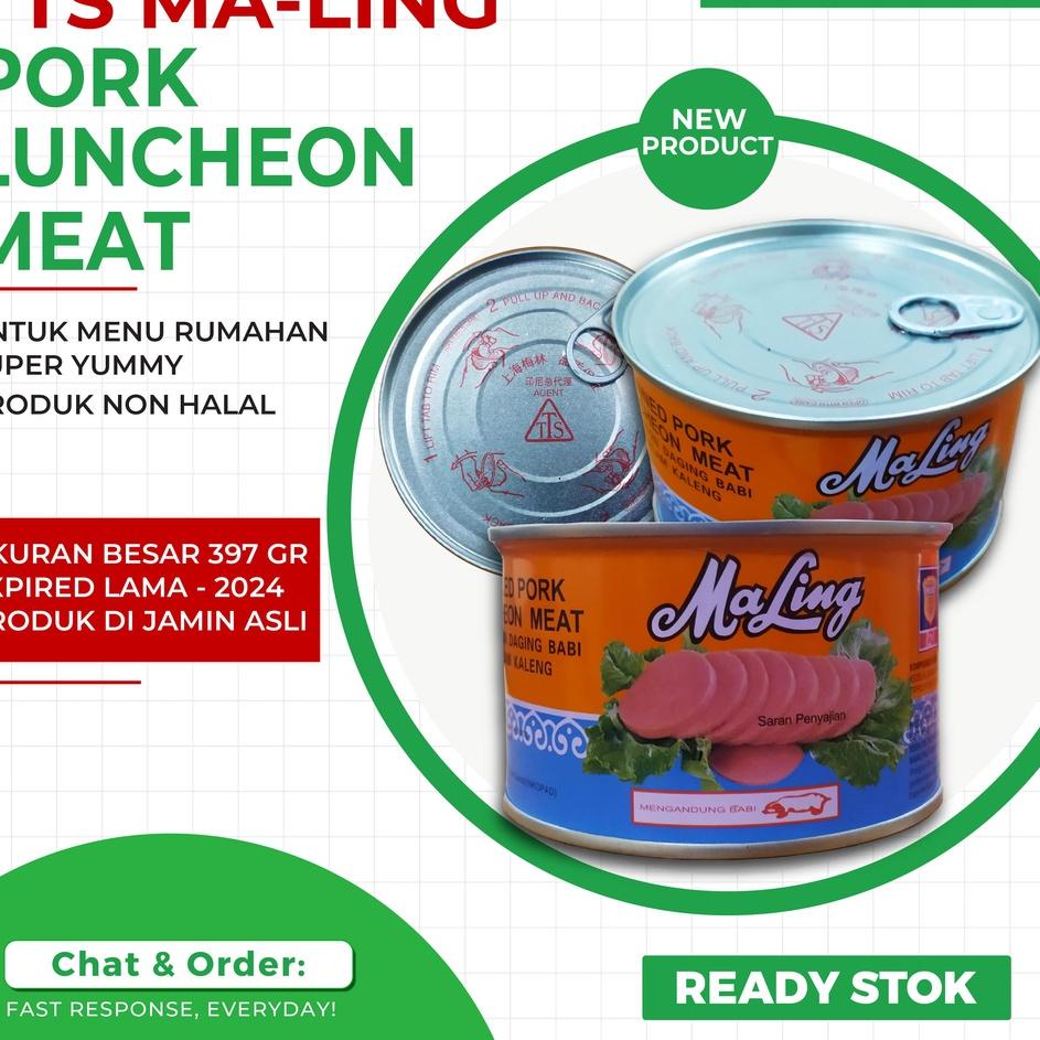 

➾ Ham Maling TTS 397gr ( Ukuran Besar )/ Maling TTS 397gr Ham Pork ☇