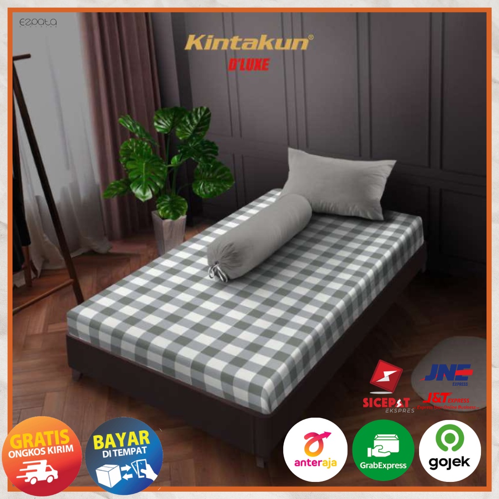 Sprei Kintakun Deluxe Extra Single Bed 120x200 Motif Minimalis Kekinian Nuraga Elva Bakula Set Sarung Bantal Guling 1pcs Termurah