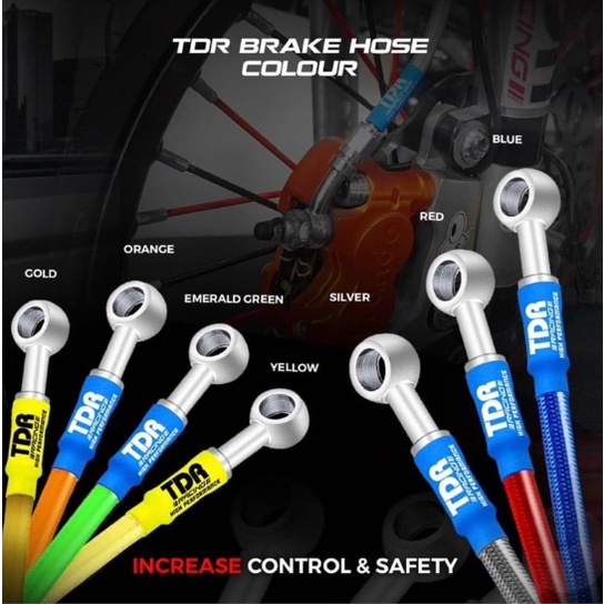 selang rem TDR Racing serat warna TDR Orginal Brake hose Universal 40 37 24 30 35 inch