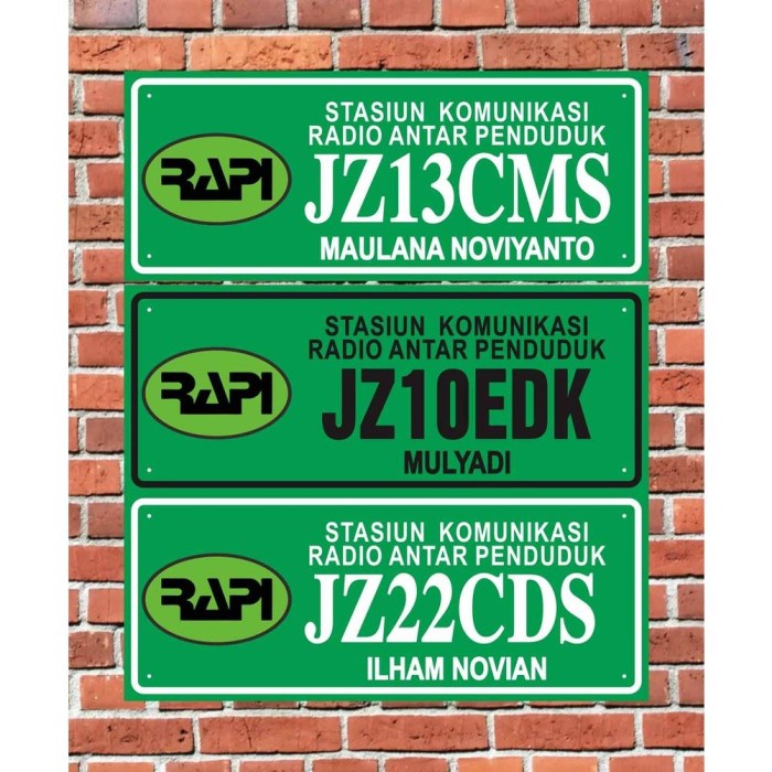 

Terlaris Papan - Akrilik Callsign Rapi/Orari 10.28 Dengan Nama
