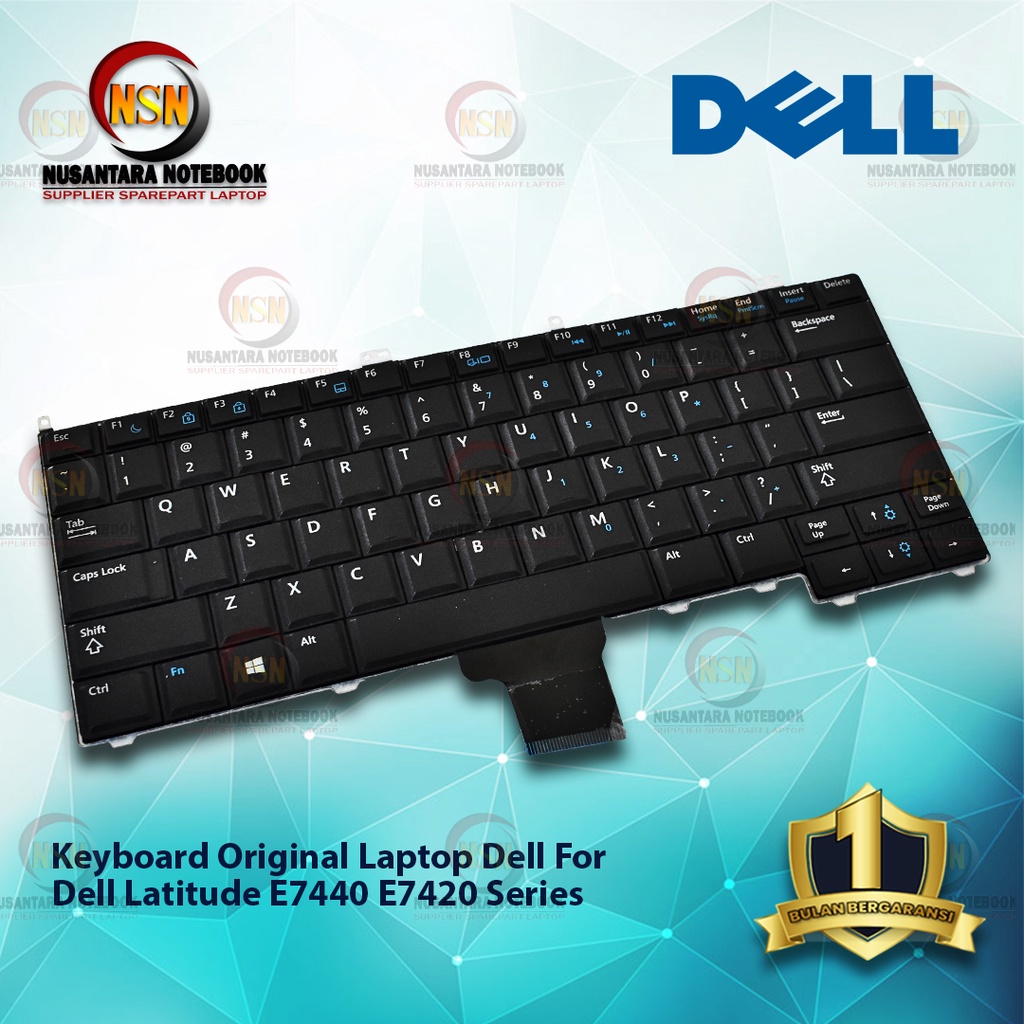 Keyboard Laptop Dell Latitude E7420 E7440 Original