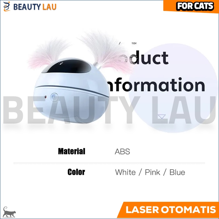 LASER KUCING LESER MAINAN INTERAKTIF KUCING BERPUTAR OTOMATIS AUTOMATIC CAT TEASER TOYS