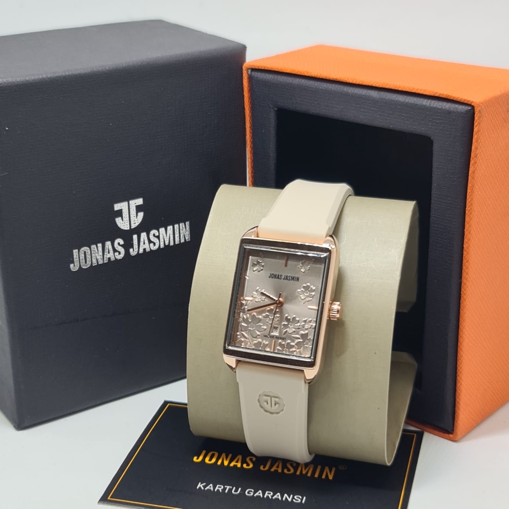 Jam Tangan Fashion Wanita Analog Jonas Jasmin JJ 2239 Rubber Original Tahan Air