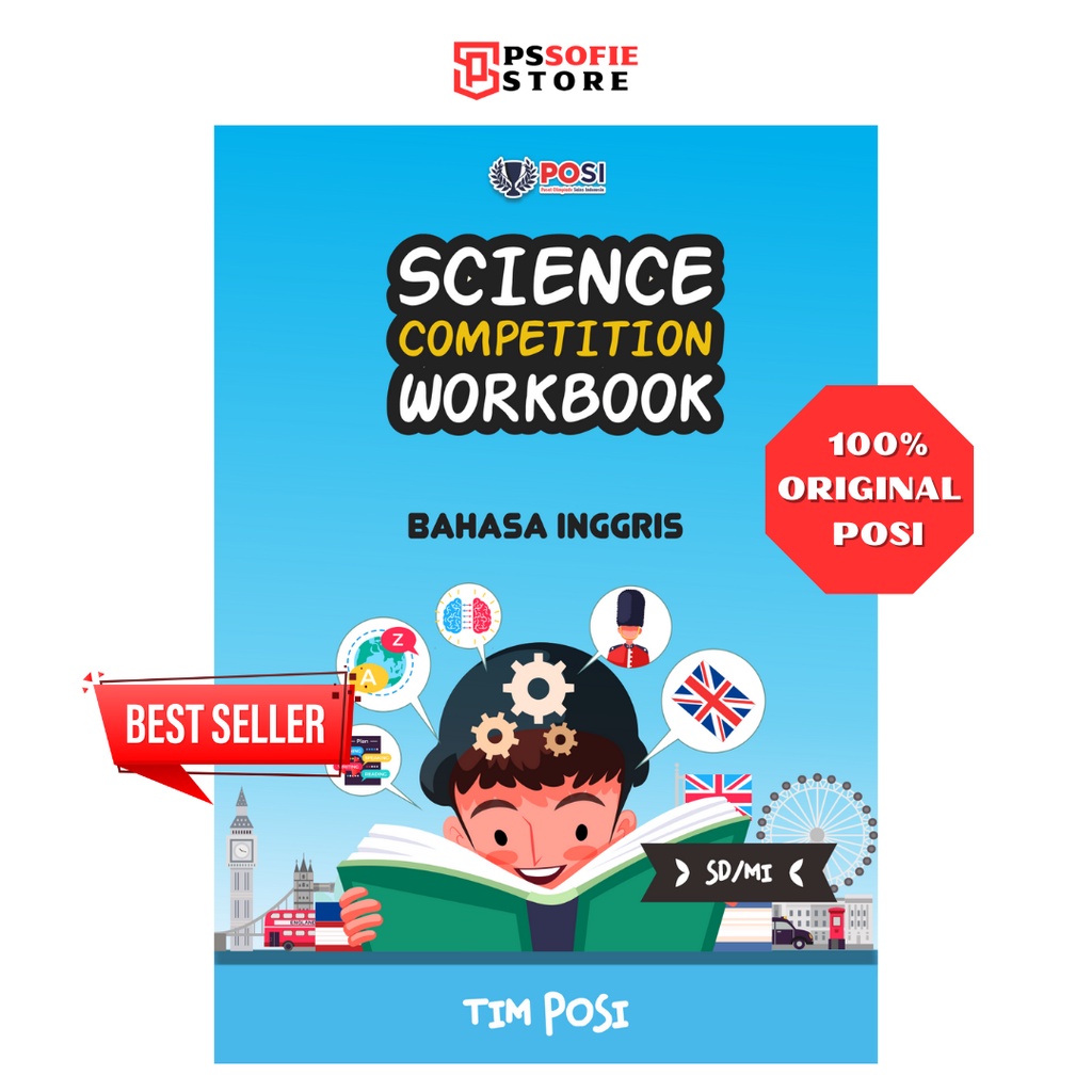 Buku Olimpiade Bahasa Inggris SD/MI POSI Science Competition Workbook - Soal & Pembahasan Terlengkap