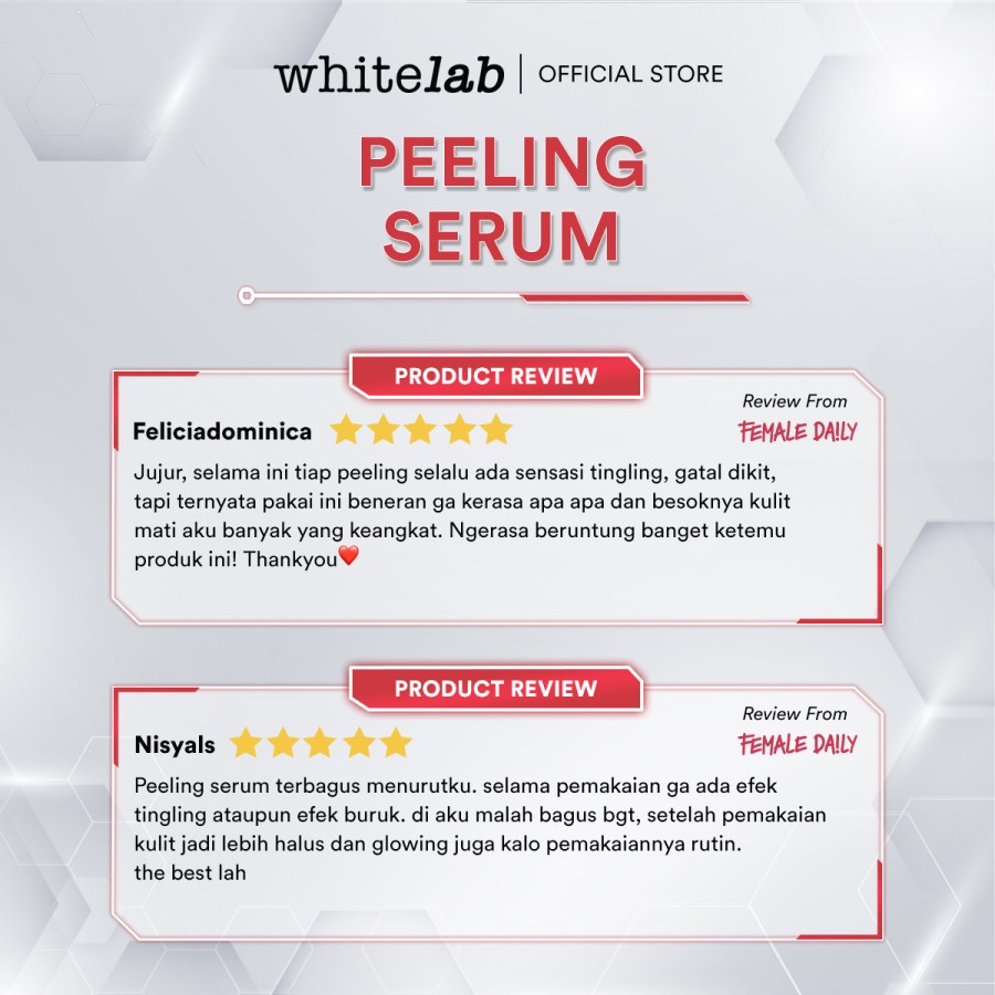 BISA COD -  WHITELAB PEELING SERUM AHA BHA PHA NIACINAMIDE - SERUM EKSFOLIASI WHITE LAB