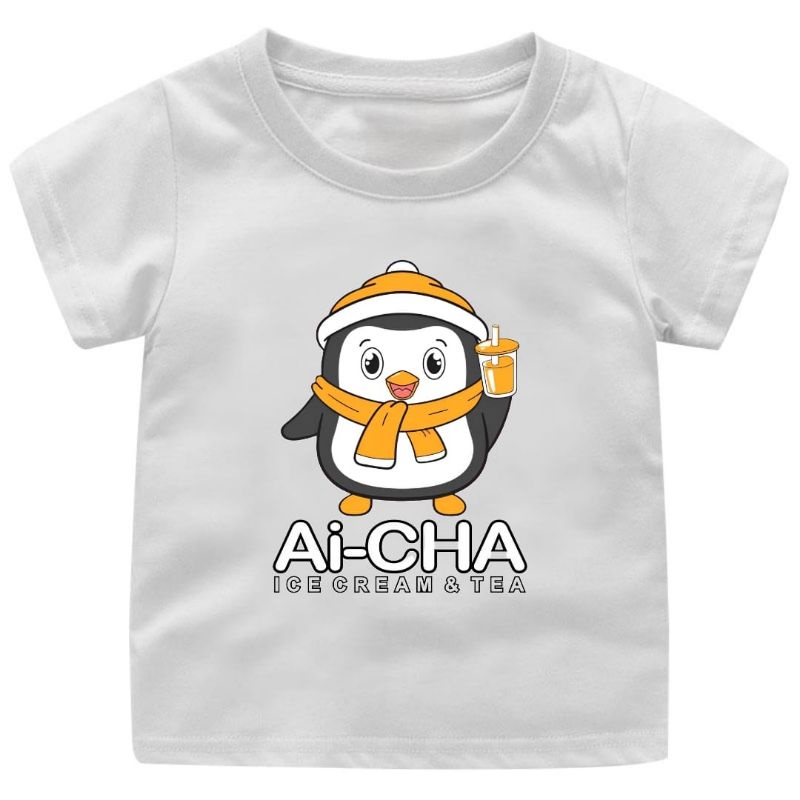 Baju Boneka Ai-CHA EsCream Anak Cewek-Cowok 1-12Tahun uk.S.M.L.XL.XXL.3XL//Atasan kaos Anak Viral Es Cream Ai-cha