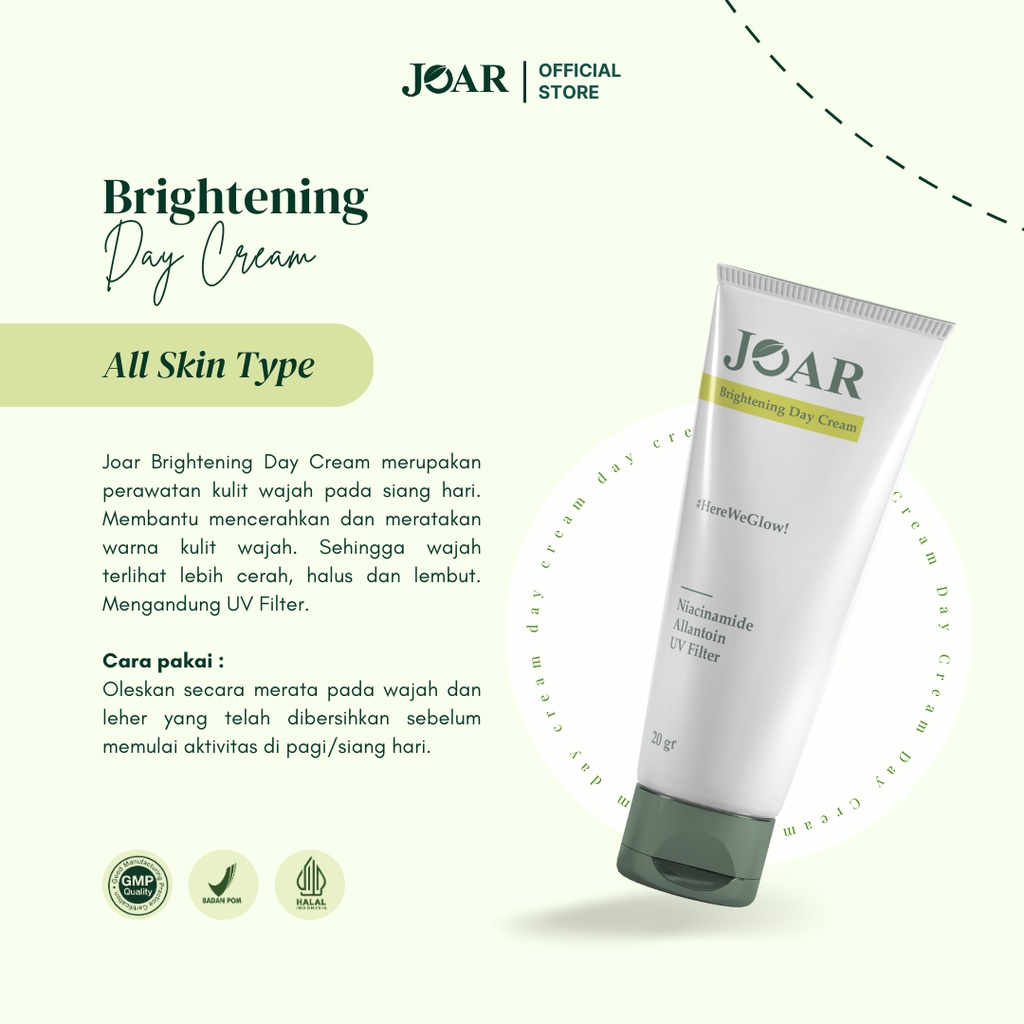 Joar Skincare [2 Pcs] Series Brightening (Soap Bar/Sabun, Serum, Day Cream, Night Cream &amp; Face mist)