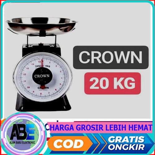 Timbangan Jarum / Timbangan Duduk Crown 20kg / GSF 20 KG  / Timbangan Buah / Kiloan Duduk / timbanga