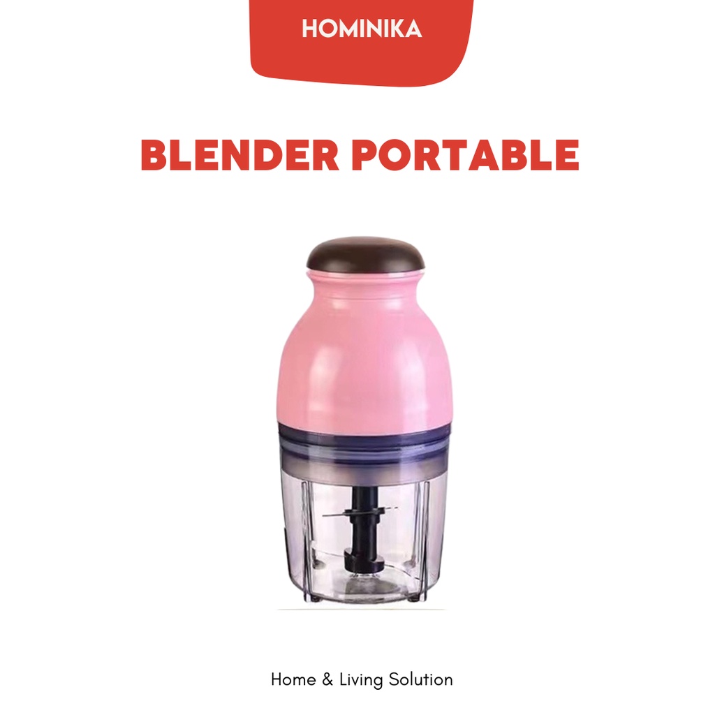 Blender Portable HMN32 Juicer Belender Kecil Choper Pink