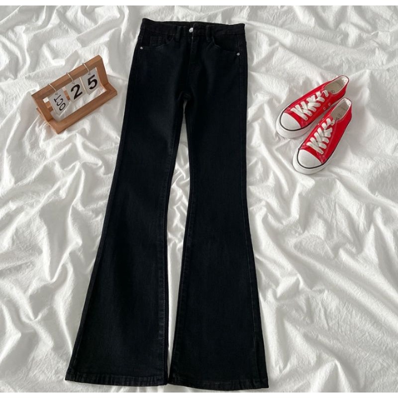 Skinny Jeans Black cutbray highwaist