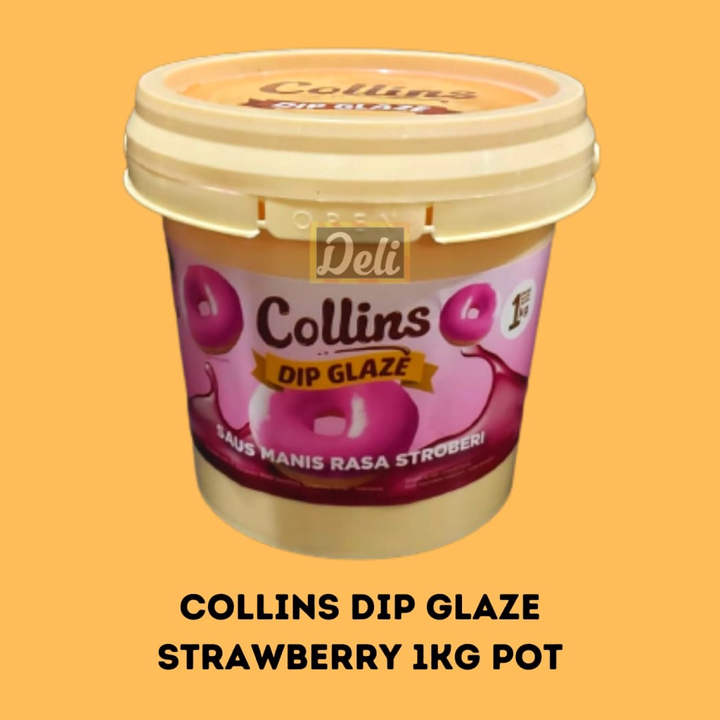 

Collins Dip Glaze Strawberry Pot Selai Topping Aneka Kue Roti Donat Rasa Stroberi 1kg